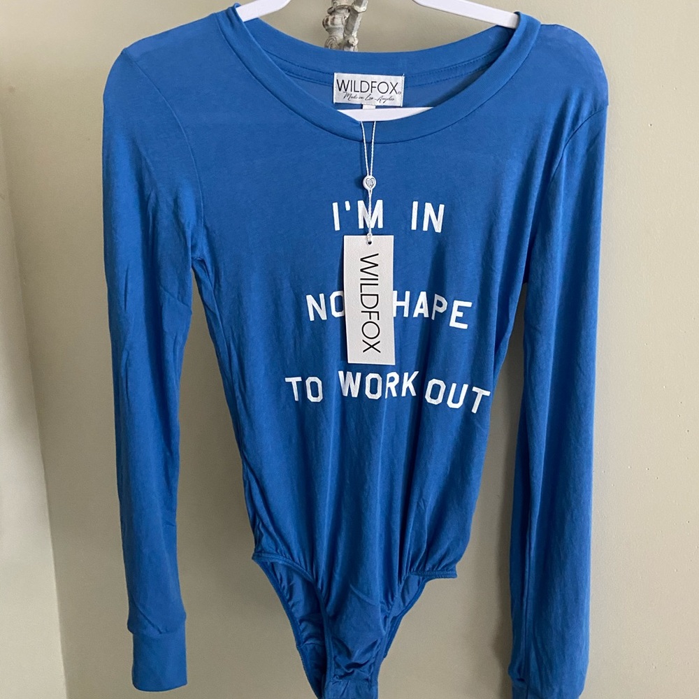 NWT Wildfox No Shape To Workout Bodysuit Small
